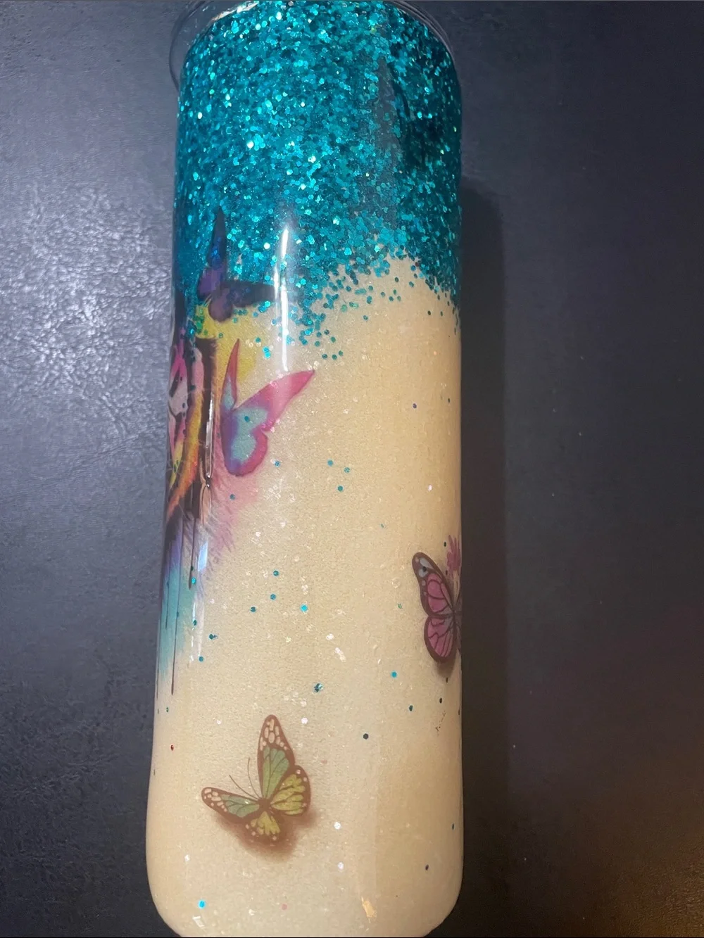 Glitter Tiger Stainless Tumbler - Teal, Purple, Pink NEW